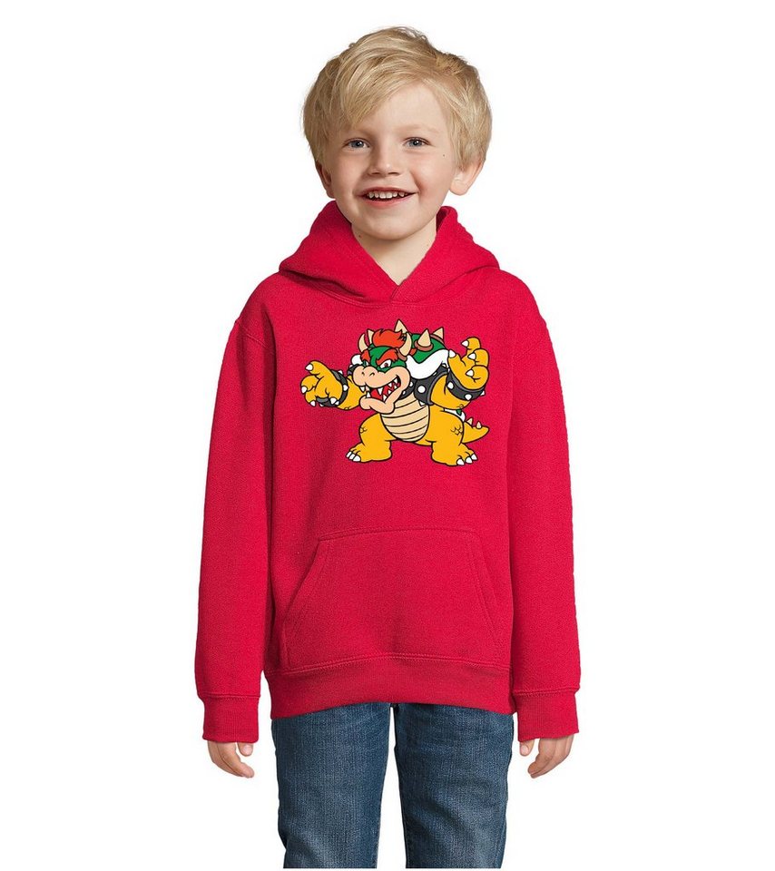 Blondie & Brownie Hoodie Kinder Bowser Mario Yoshi Luigi Game Gamer Gaming Konsole Retro mit Kapuze von Blondie & Brownie