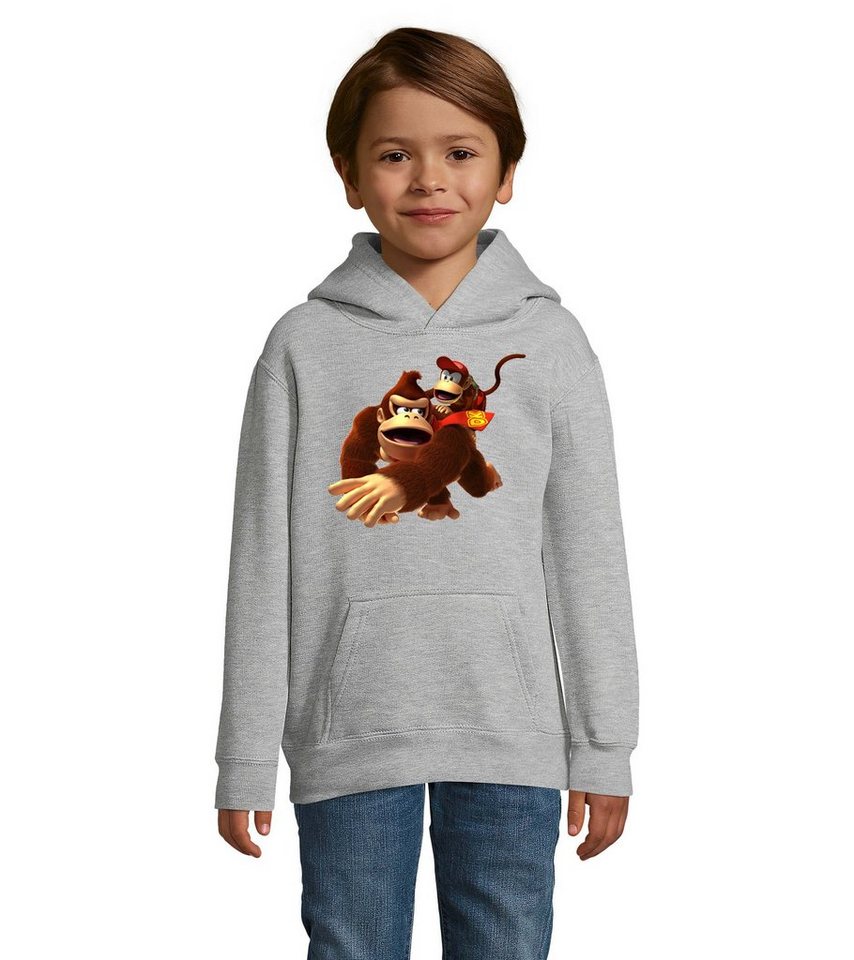 Blondie & Brownie Hoodie Kinder Donkey Diddy Kong Spiele Konsole Super Retro mit Kapuze von Blondie & Brownie