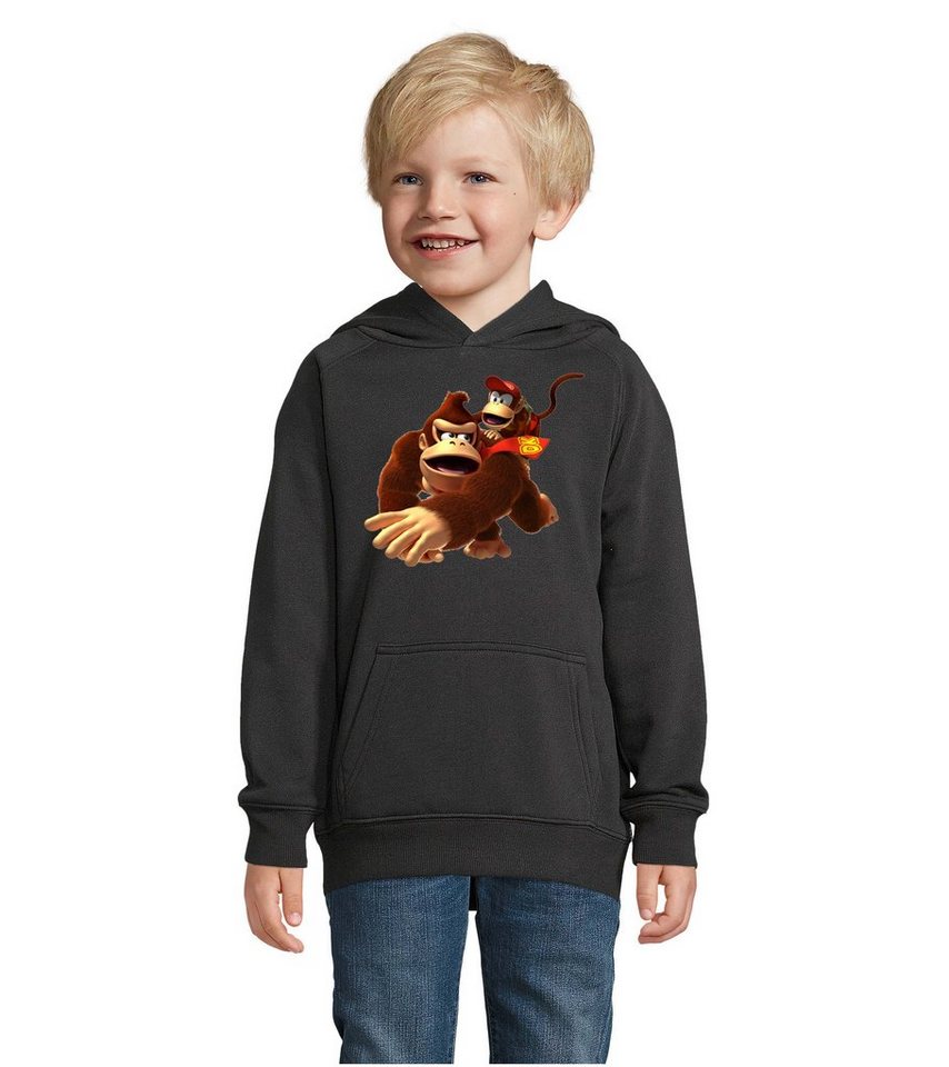 Blondie & Brownie Hoodie Kinder Donkey Diddy Kong Spiele Konsole Super Retro mit Kapuze von Blondie & Brownie