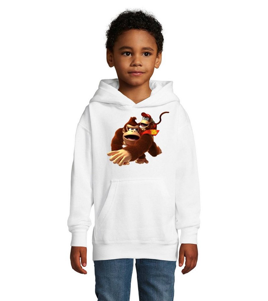 Blondie & Brownie Hoodie Kinder Donkey Diddy Kong Spiele Konsole Super Retro mit Kapuze von Blondie & Brownie