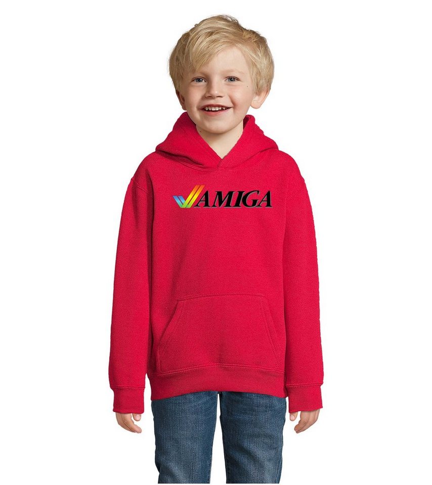 Blondie & Brownie Hoodie Kinder Jungen Mädchen Amiga Spiele Konsole Atari Commodore Super Retro mit Kapuze von Blondie & Brownie