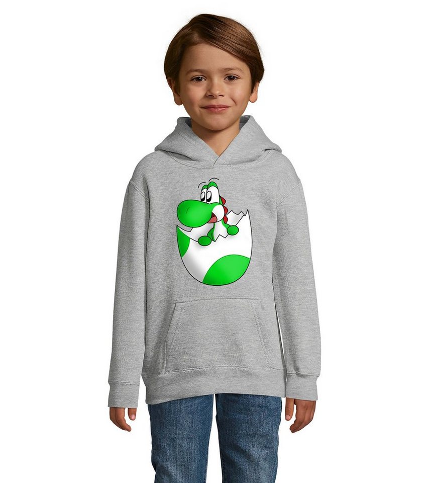 Blondie & Brownie Hoodie Kinder Jungen & Mädchen Baby Yoshi Ei Super Retro Konsole Gaming mit Kapuze von Blondie & Brownie