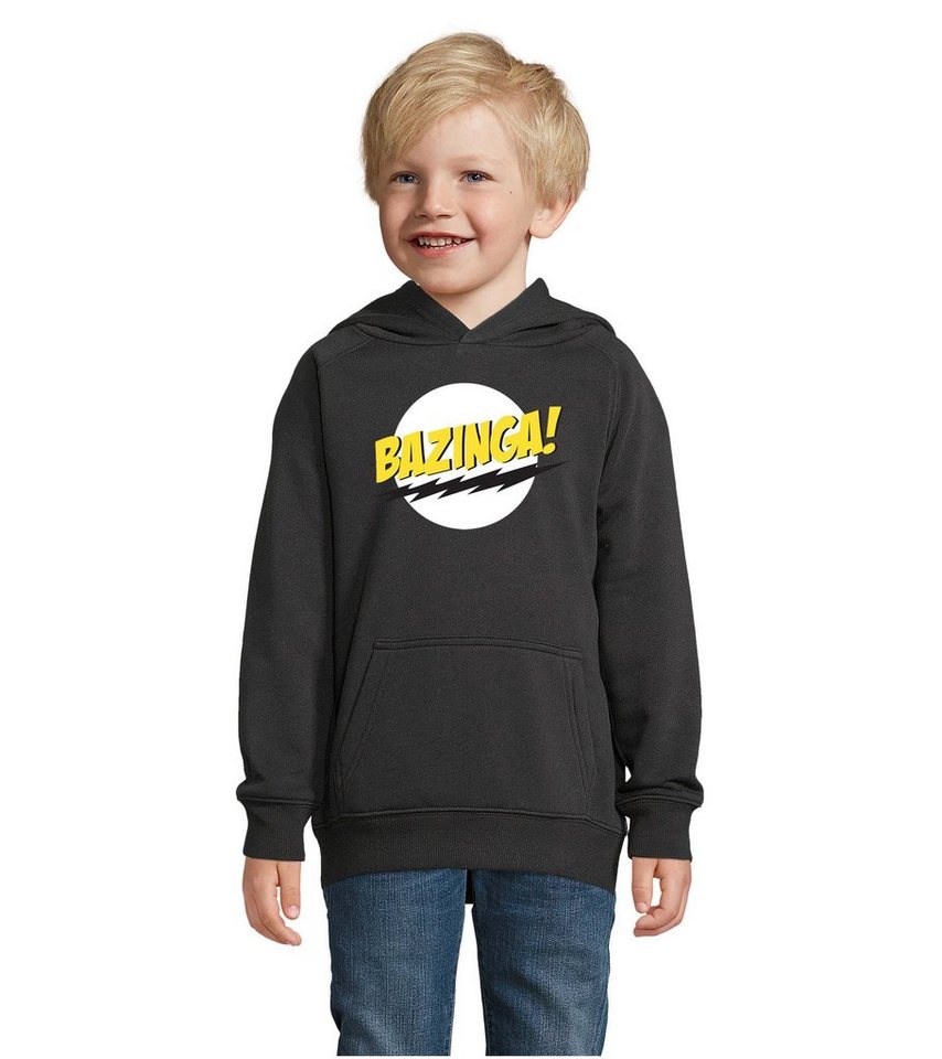 Blondie & Brownie Hoodie Kinder Jungen & Mädchen Bazinga Logo Sheldon Big Bang Theorie mit Kapuze von Blondie & Brownie