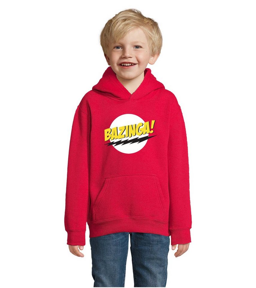 Blondie & Brownie Hoodie Kinder Jungen & Mädchen Bazinga Logo Sheldon Big Bang Theorie mit Kapuze von Blondie & Brownie