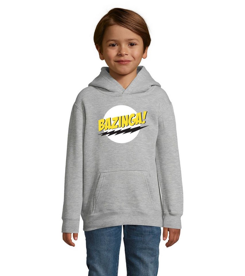 Blondie & Brownie Hoodie Kinder Jungen & Mädchen Bazinga Logo Sheldon Big Bang Theorie mit Kapuze von Blondie & Brownie