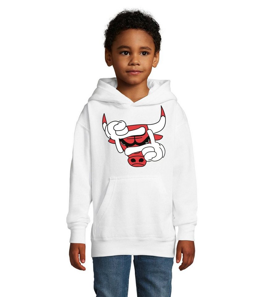 Blondie & Brownie Hoodie Kinder Jungen & Mädchen Bulls Eye Auge Stier Bullen Pullover mit Kapuze von Blondie & Brownie