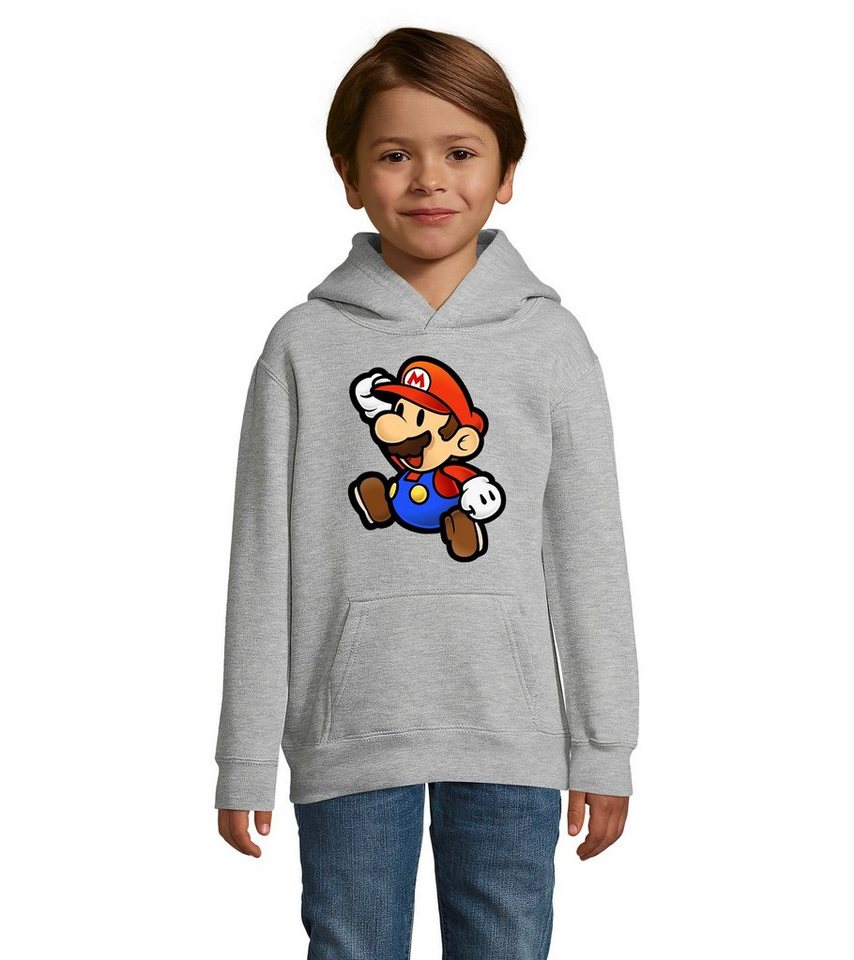 Blondie & Brownie Hoodie Kinder Jungen Mädchen Mario Retro Konsole Gaming Luigi Yoshi Super mit Kapuze von Blondie & Brownie