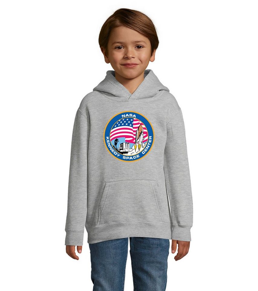 Blondie & Brownie Hoodie Kinder Jungen & Mädchen NASA Kennedy Space Center Rakete Sterne Elon X mit Kapuze von Blondie & Brownie