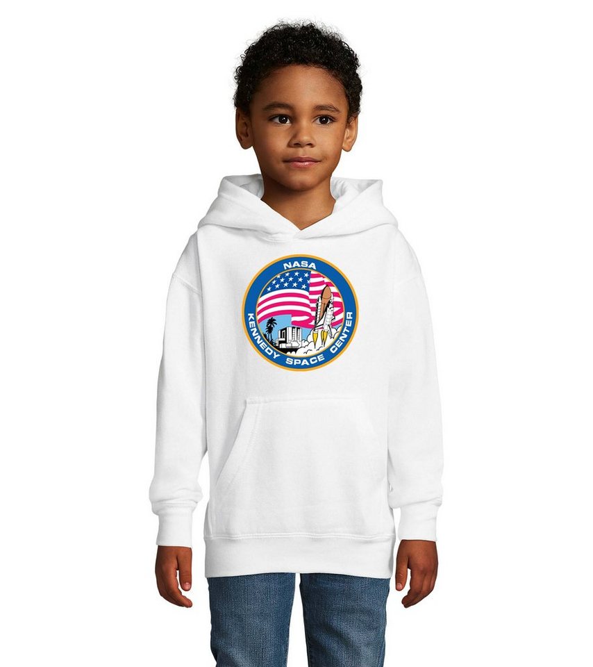 Blondie & Brownie Hoodie Kinder Jungen & Mädchen NASA Kennedy Space Center Rakete Sterne Elon X mit Kapuze von Blondie & Brownie