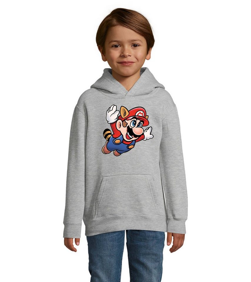 Blondie & Brownie Hoodie Kinder Jungen & Mädchen Super Mario 3 Fligh Retro Konsole mit Kapuze von Blondie & Brownie