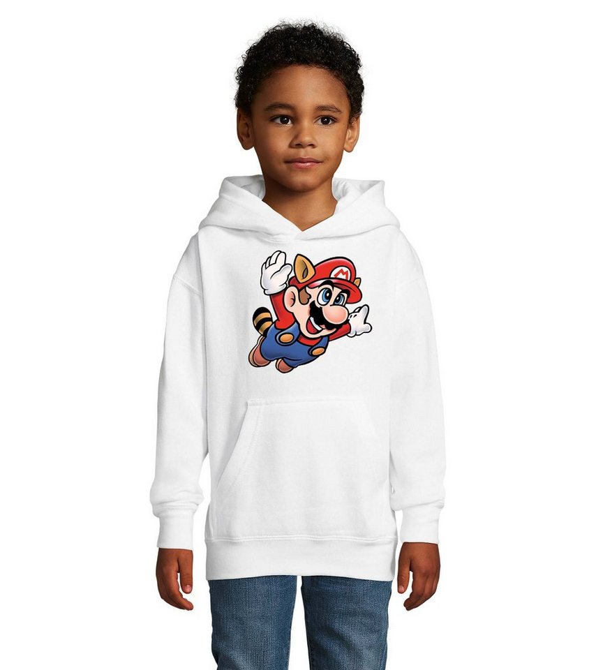 Blondie & Brownie Hoodie Kinder Jungen & Mädchen Super Mario 3 Fligh Retro Konsole mit Kapuze von Blondie & Brownie