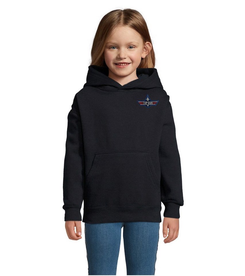 Blondie & Brownie Hoodie Kinder Jungen & Mädchen Top Gun F-14 Brust Stick Tomcat bestickt, mit Kapuze von Blondie & Brownie