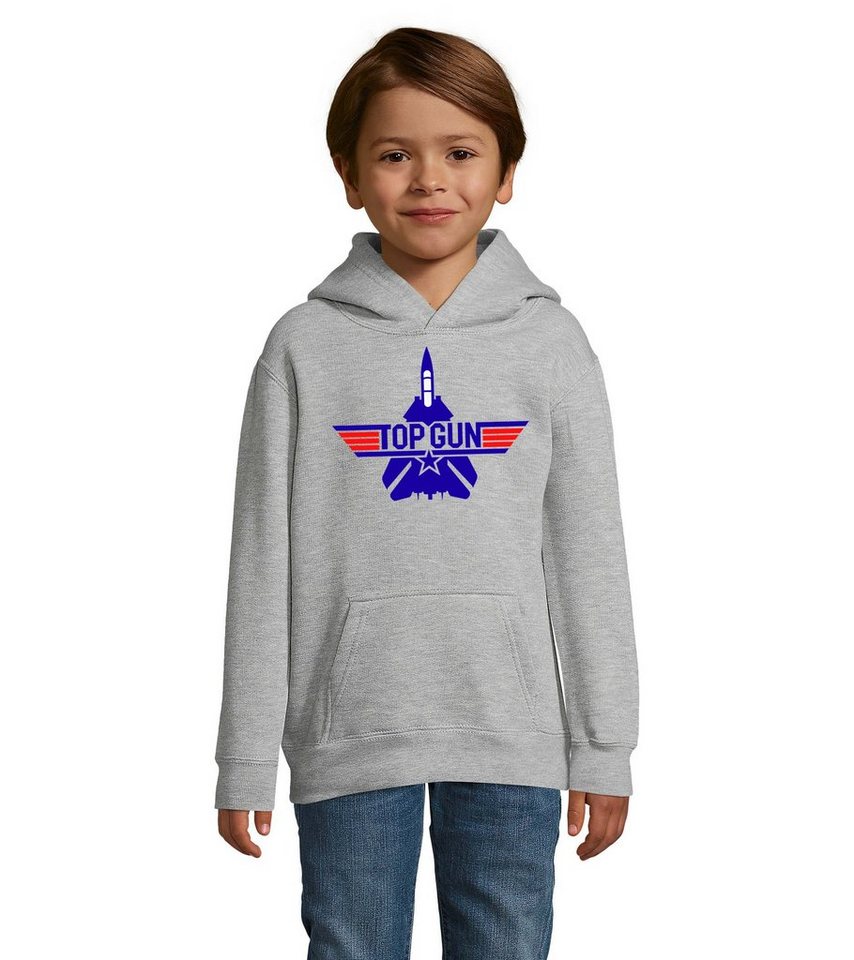 Blondie & Brownie Hoodie Kinder Jungen & Mädchen Top Gun F-14 Tomcat 80s 90s Vintage Film Kino mit Kapuze von Blondie & Brownie