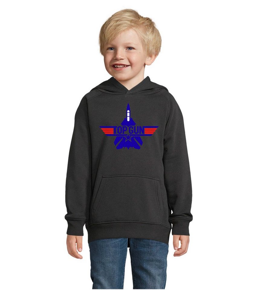 Blondie & Brownie Hoodie Kinder Jungen & Mädchen Top Gun F-14 Tomcat 80s 90s Vintage Film Kino mit Kapuze von Blondie & Brownie