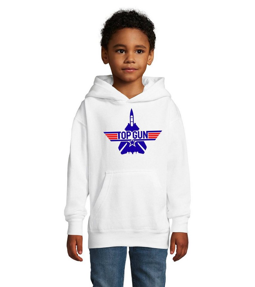 Blondie & Brownie Hoodie Kinder Jungen & Mädchen Top Gun F-14 Tomcat 80s 90s Vintage Film Kino mit Kapuze von Blondie & Brownie