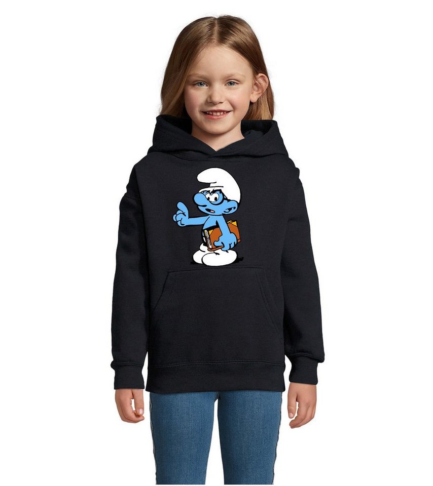 Blondie & Brownie Hoodie Kinder Schlaubi Schlumpf Buch Schlumpfhausen Schlumpfine mit Kaputze von Blondie & Brownie