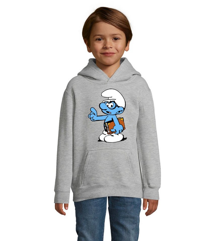 Blondie & Brownie Hoodie Kinder Schlaubi Schlumpf Buch Schlumpfhausen Schlumpfine mit Kaputze von Blondie & Brownie