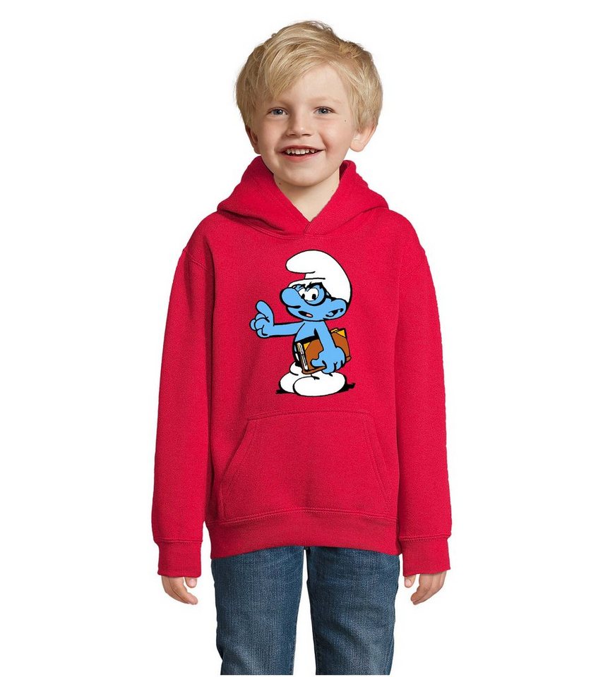 Blondie & Brownie Hoodie Kinder Schlaubi Schlumpf Buch Schlumpfhausen Schlumpfine mit Kaputze von Blondie & Brownie