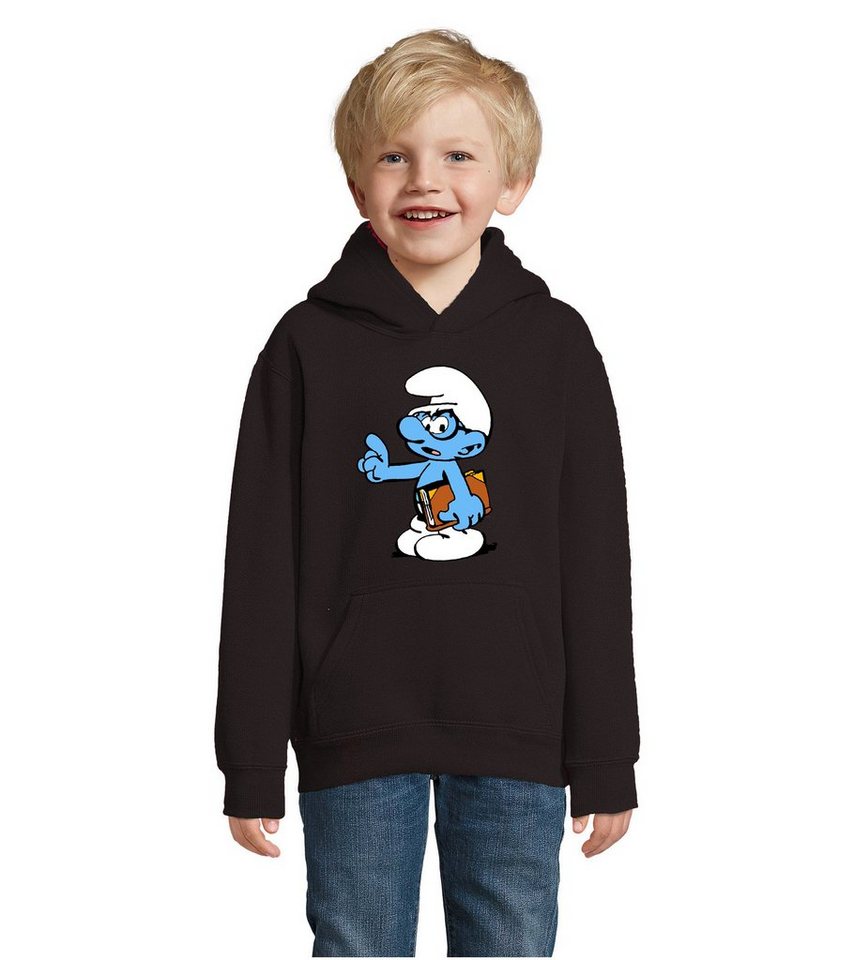 Blondie & Brownie Hoodie Kinder Schlaubi Schlumpf Buch Schlumpfhausen Schlumpfine mit Kaputze von Blondie & Brownie