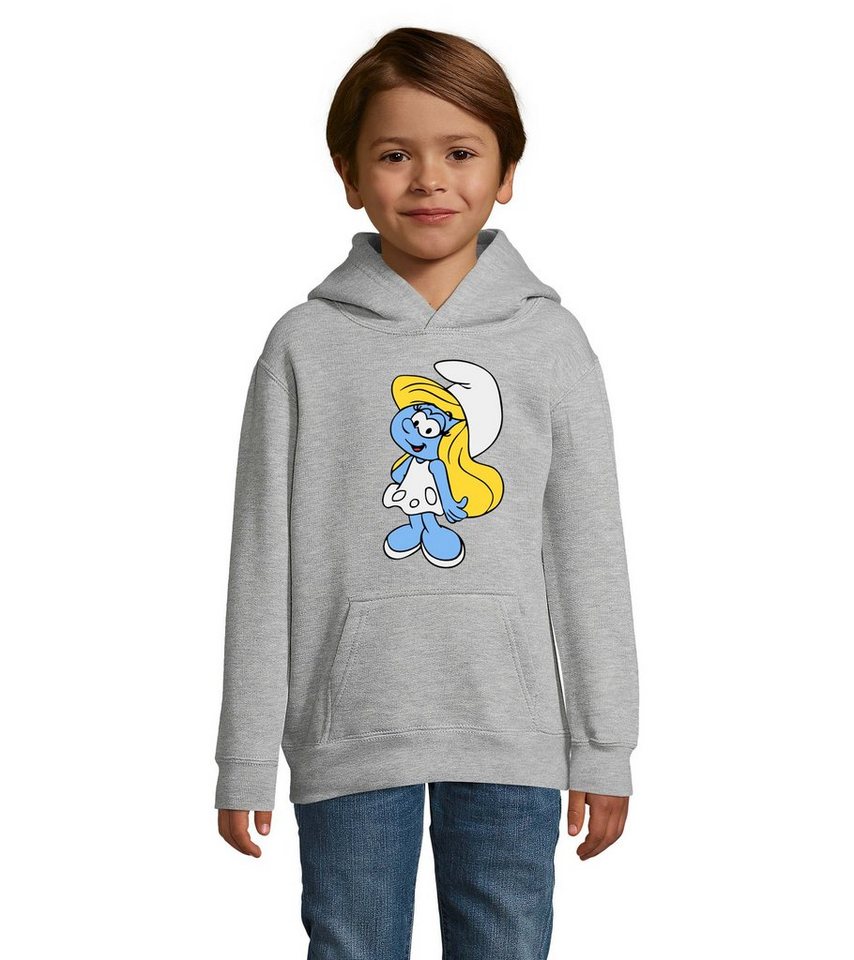 Blondie & Brownie Hoodie Kinder Schlumpfine Schlumpf Schlumpfhausen Papa Schlumpf Smurf mit Kapuze von Blondie & Brownie