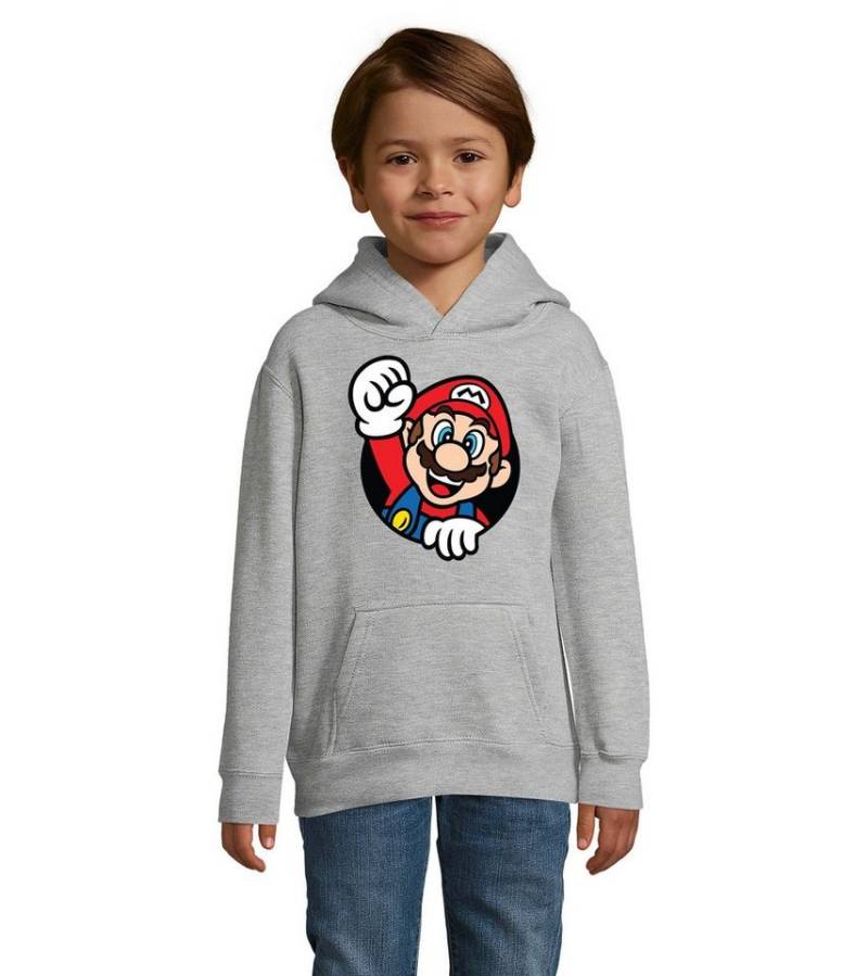 Blondie & Brownie Hoodie Kinder Super Mario Faust Konsole Gaming Spiel Retro mit Kapuze von Blondie & Brownie