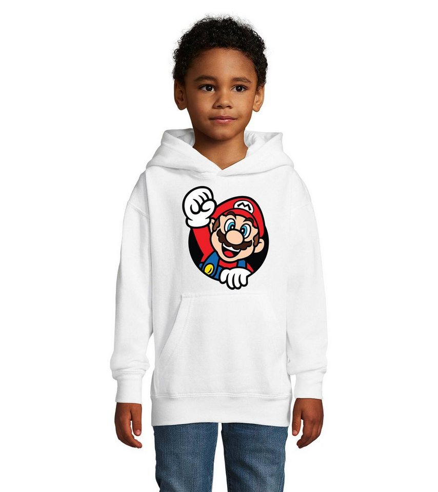 Blondie & Brownie Hoodie Kinder Super Mario Faust Konsole Gaming Spiel Retro mit Kapuze von Blondie & Brownie