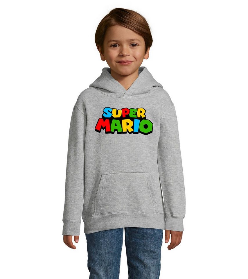 Blondie & Brownie Hoodie Kinder Super Mario Retro Gamer Gaming Konsole Spiele mit Kapuze von Blondie & Brownie