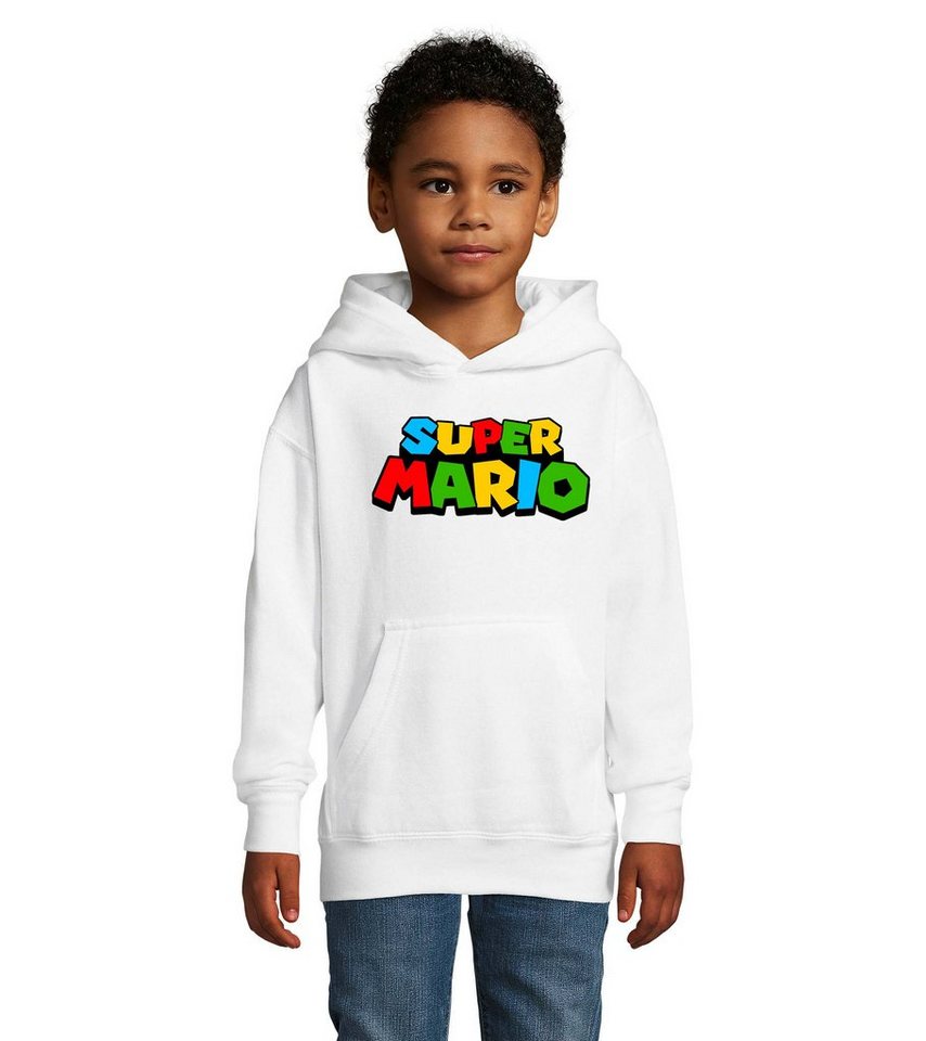 Blondie & Brownie Hoodie Kinder Super Mario Retro Gamer Gaming Konsole Spiele mit Kapuze von Blondie & Brownie