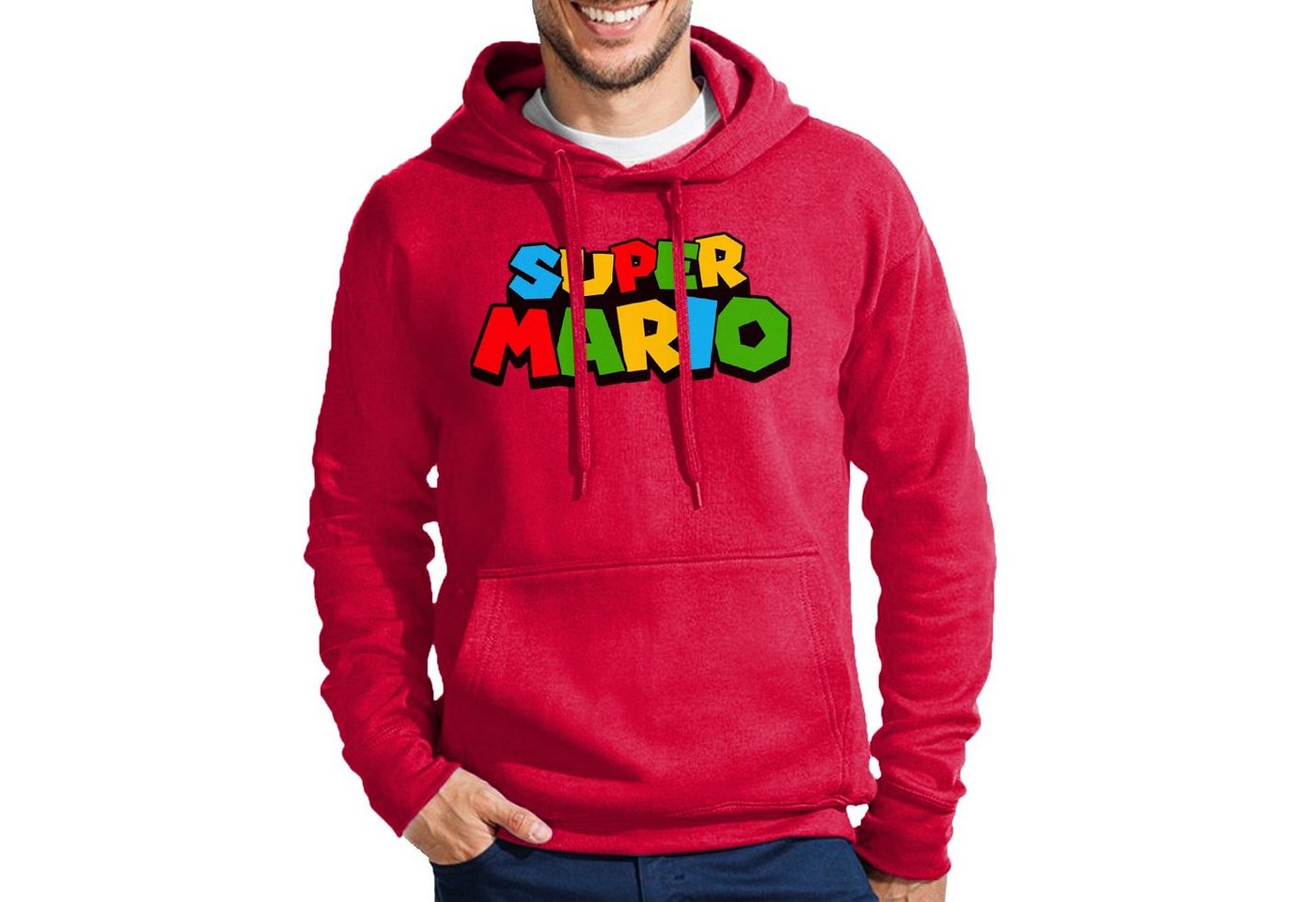 Blondie & Brownie Hoodie Super Mario Retro Gamer Gaming Konsole Spiele Computer mit Kapuze von Blondie & Brownie