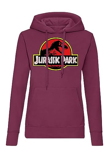 Blondie & Brownie Jurassic Damen Hoodie Pullover Burgund Gr.S von Blondie & Brownie