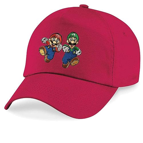 Blondie & Brownie Kinder Baseball Cap, Mario & Luigi, Rot von Blondie & Brownie