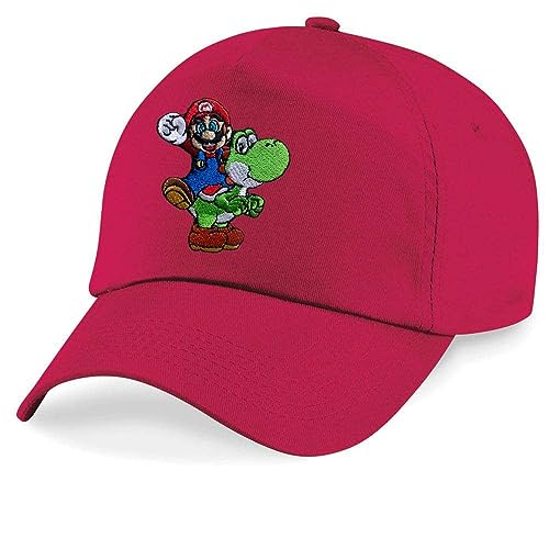 Blondie & Brownie Kinder Baseball Cap, Mario & Yoshi, Rot von Blondie & Brownie