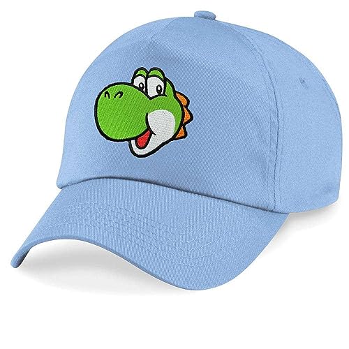 Blondie & Brownie Kinder Baseball Cap, Yoshi Face, Hellblau von Blondie & Brownie