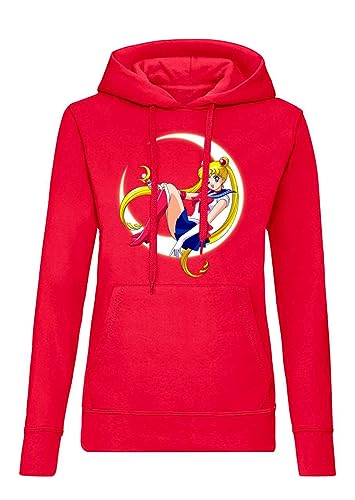 Blondie & Brownie Sailor Moon Friends Damen Hoodie Pullover Rot Gr.2XL von Blondie & Brownie