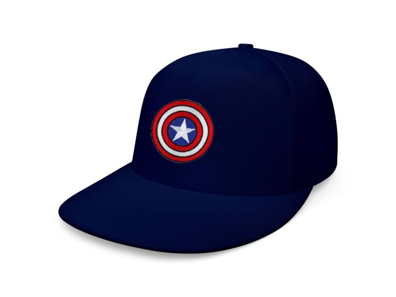 Blondie & Brownie Snapback Cap Unisex Erwachsene Captain America Patch Stick Avenger Marvel One Size von Blondie & Brownie