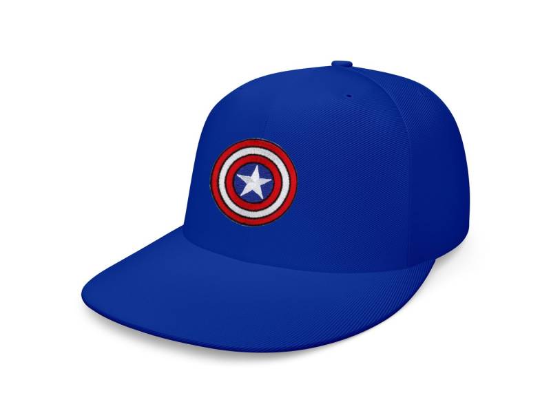 Blondie & Brownie Snapback Cap Unisex Erwachsene Captain America Patch Stick Avenger Marvel One Size von Blondie & Brownie