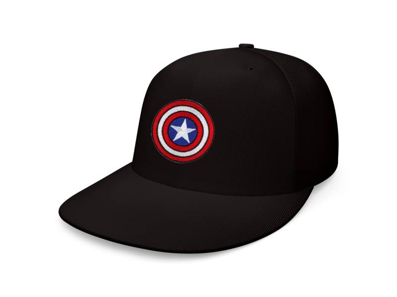 Blondie & Brownie Snapback Cap Unisex Erwachsene Captain America Patch Stick Avenger Marvel One Size von Blondie & Brownie