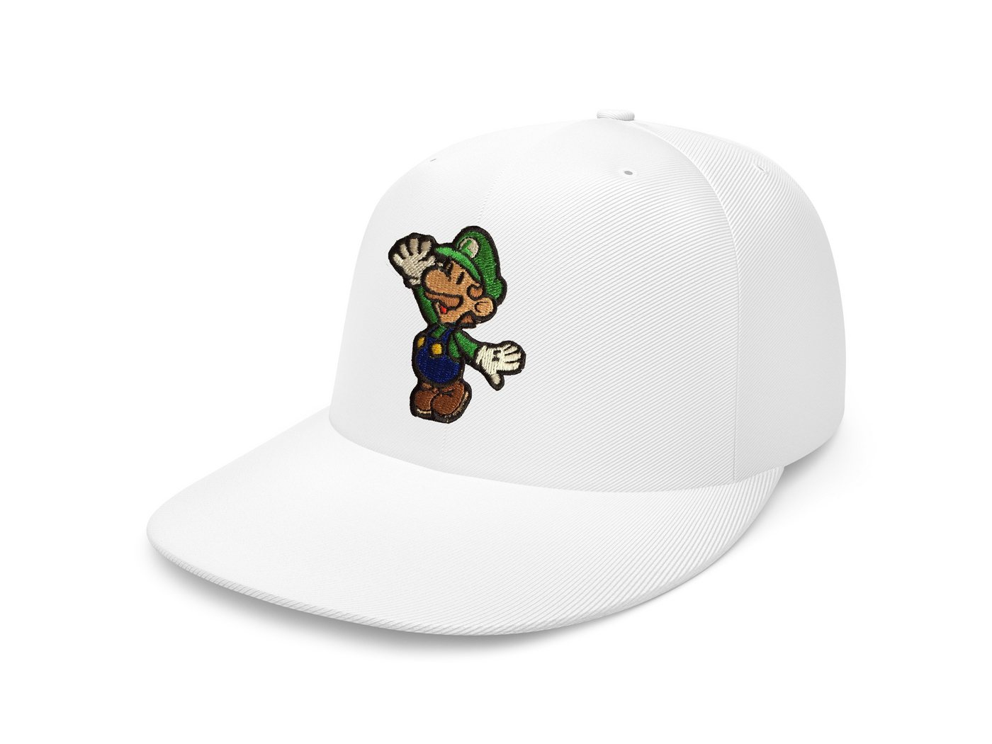 Blondie & Brownie Snapback Cap Unisex Erwachsene Luigi Stick Patch Klempner Super Retro Konsole One Size von Blondie & Brownie