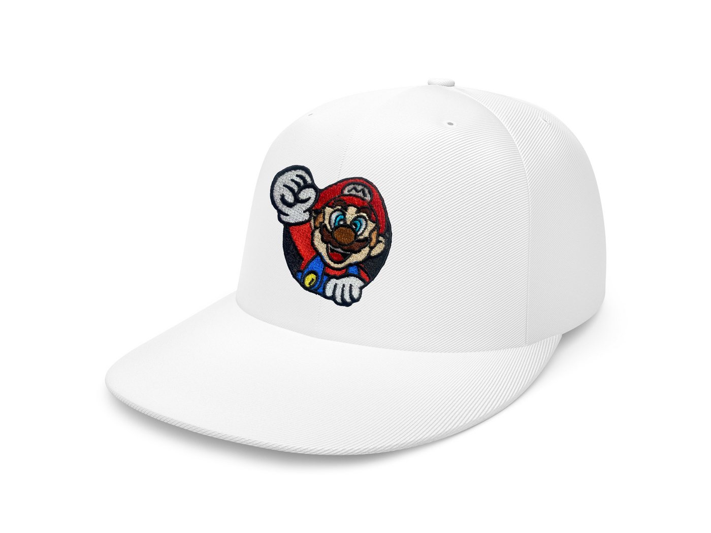 Blondie & Brownie Snapback Cap Unisex Erwachsene Mario Fight Stick Patch Luigi Super Retro Konsole Snapback von Blondie & Brownie