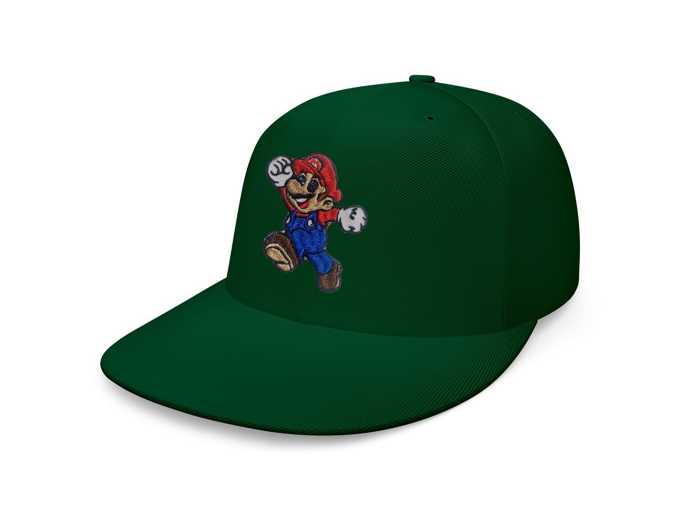 Blondie & Brownie Snapback Cap Unisex Erwachsene Mario Stick Patch Luigi Klempner Super Retro One Size von Blondie & Brownie