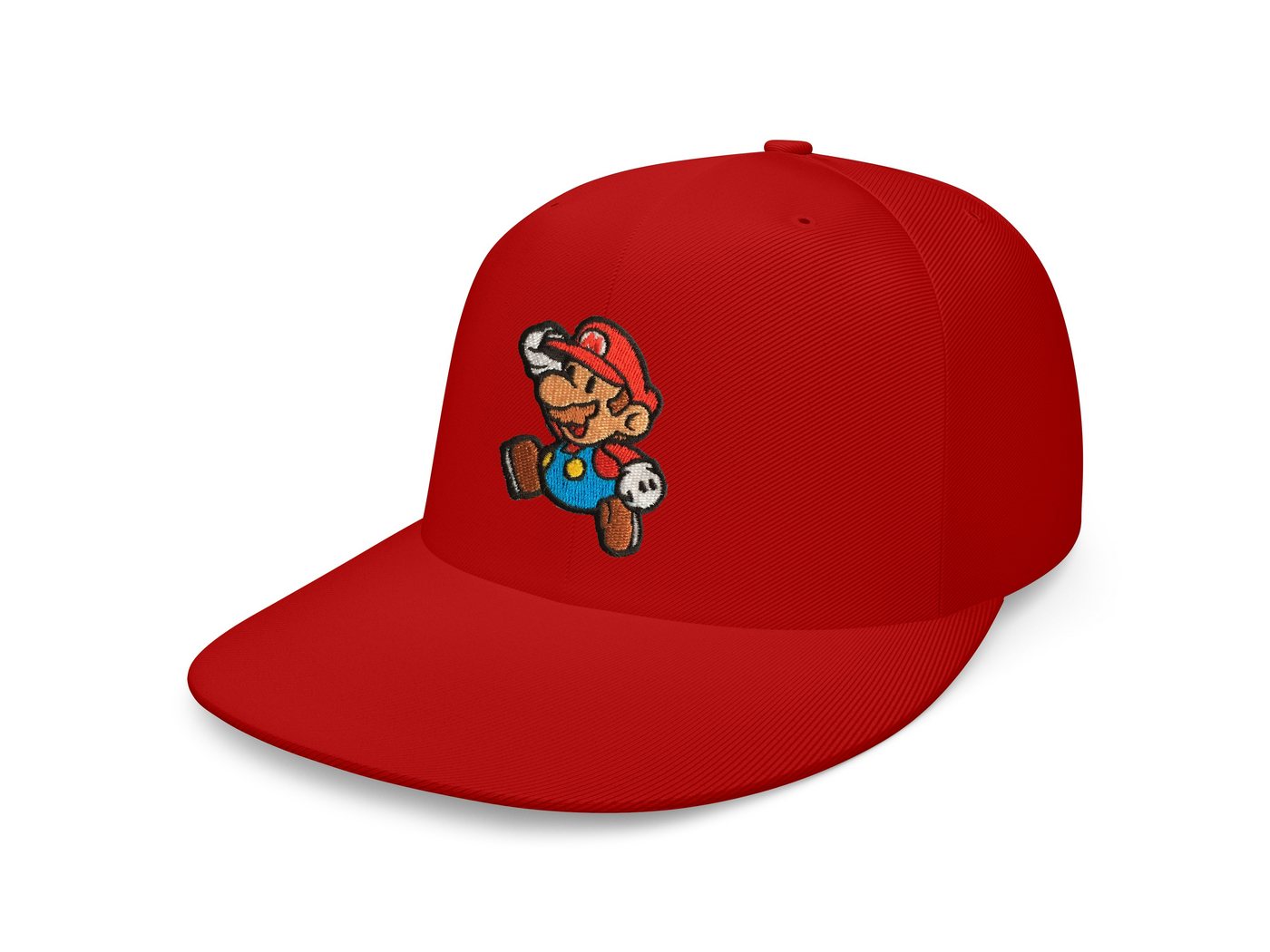 Blondie & Brownie Snapback Cap Unisex Erwachsene Mario Stick Patch Luigi Super Retro Snapback von Blondie & Brownie