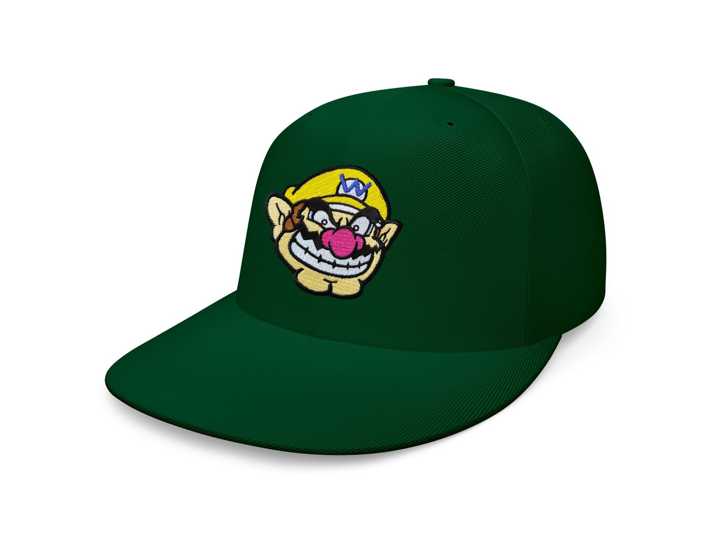 Blondie & Brownie Snapback Cap Unisex Erwachsene Wario Face Stick Patch Mario Luigi Yoshi Snapback von Blondie & Brownie