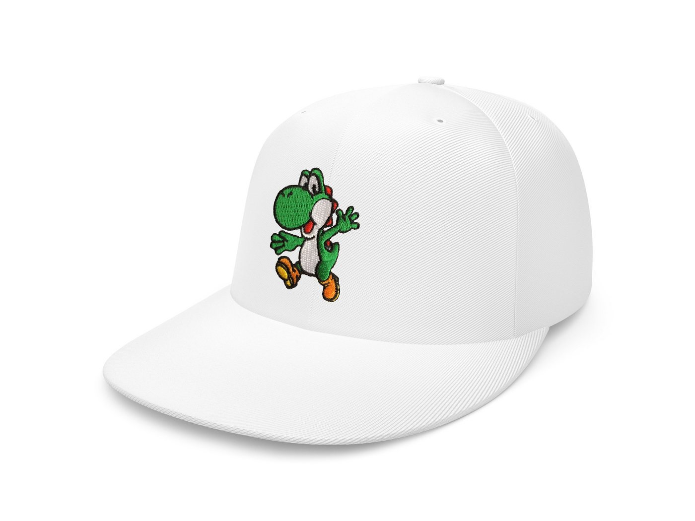 Blondie & Brownie Snapback Cap Unisex Erwachsene Yoshi Stick Patch Mario Luigi Super Retro Konsole One Size von Blondie & Brownie