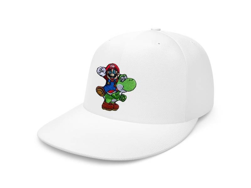 Blondie & Brownie Snapback Cap Unisex Erwachsene Yoshi & Mario Stick Patch Luigi Super Retro Snapback von Blondie & Brownie