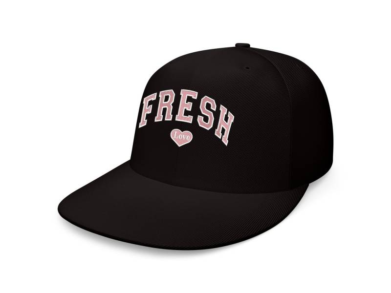 Blondie & Brownie Snapback Cap Unisex Fresh Love Hip Hop Casual Stick Aplikation Snapback Verschluß von Blondie & Brownie