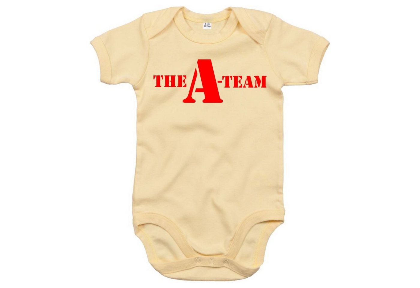 Blondie & Brownie Strampler Kinder Baby A Team Logo Print Van Bus Murdock Hannibal Serie mit Druckknopf von Blondie & Brownie