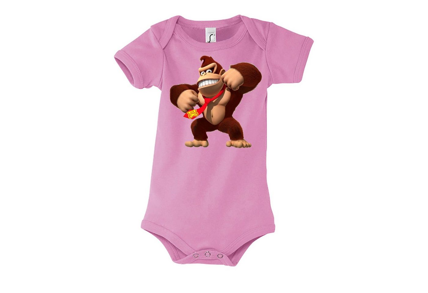 Blondie & Brownie Strampler Kinder Baby Donkey Kong Gorilla Affe Retro Konsole mit Druckknopf von Blondie & Brownie