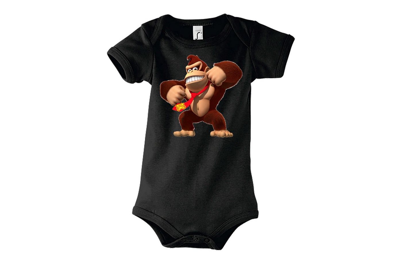 Blondie & Brownie Strampler Kinder Baby Donkey Kong Gorilla Affe Retro Konsole mit Druckknopf von Blondie & Brownie