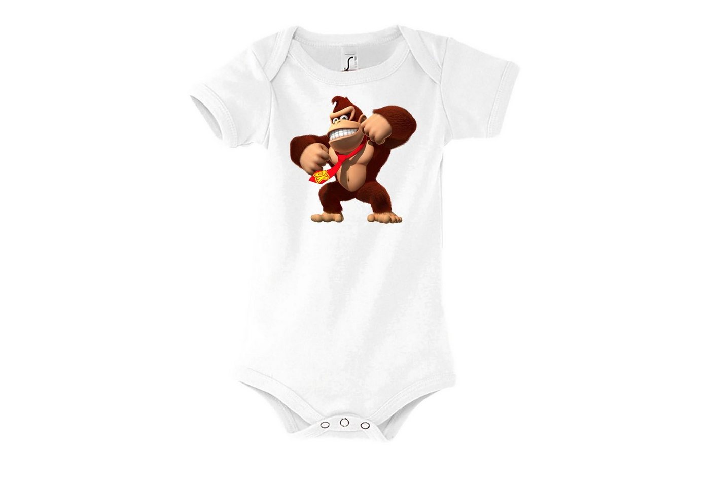 Blondie & Brownie Strampler Kinder Baby Donkey Kong Gorilla Affe Retro Konsole mit Druckknopf von Blondie & Brownie