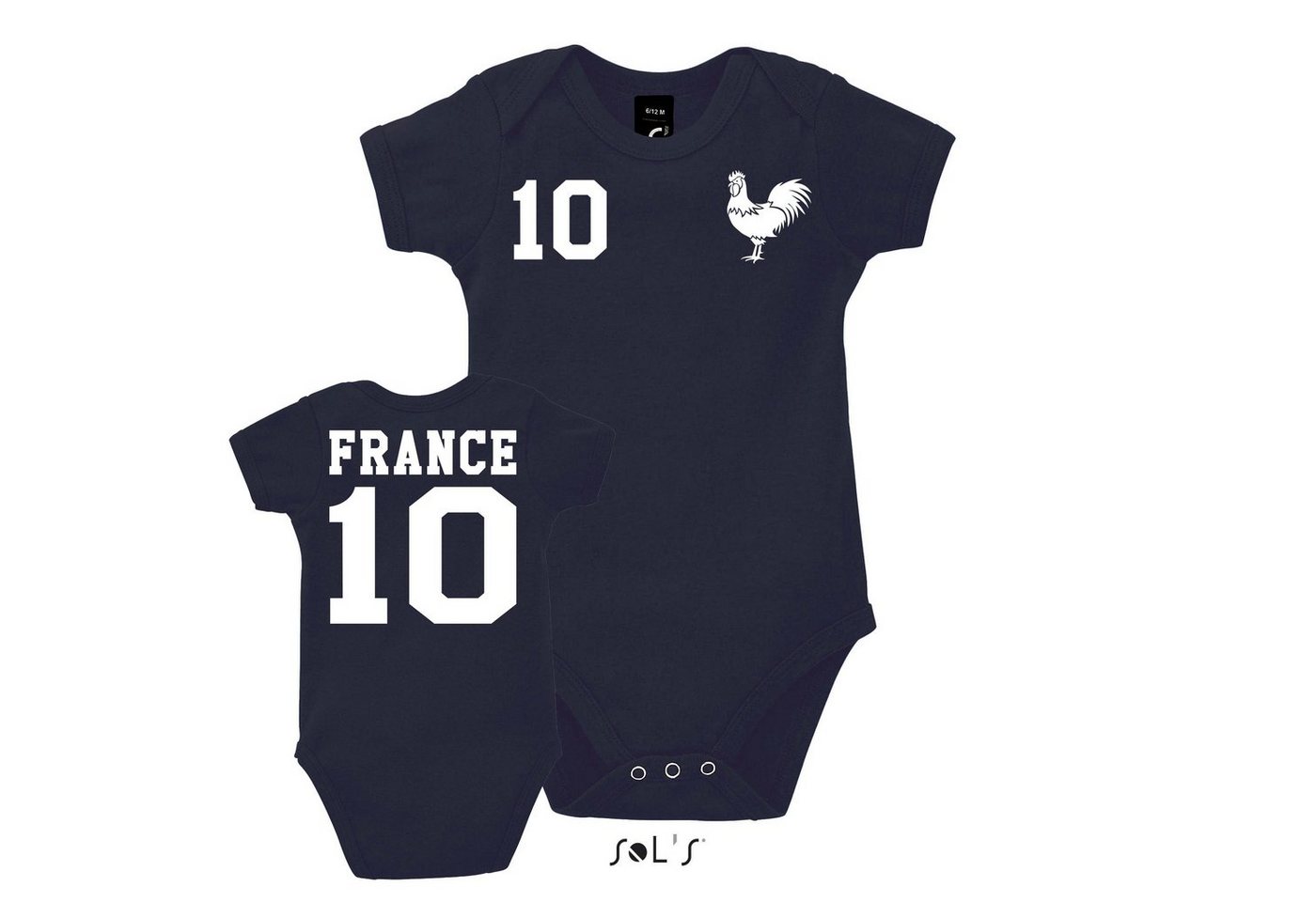 Blondie & Brownie Strampler Kinder Baby Frankreich France Sport Trikot Fußball Weltmeister EM von Blondie & Brownie